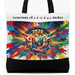 2026 world cup canvas tote bag (design #3)