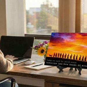 walk for peace 10"x8" canvas board