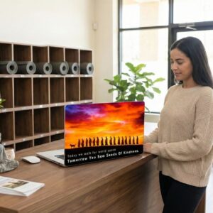 walk for peace laptop skin