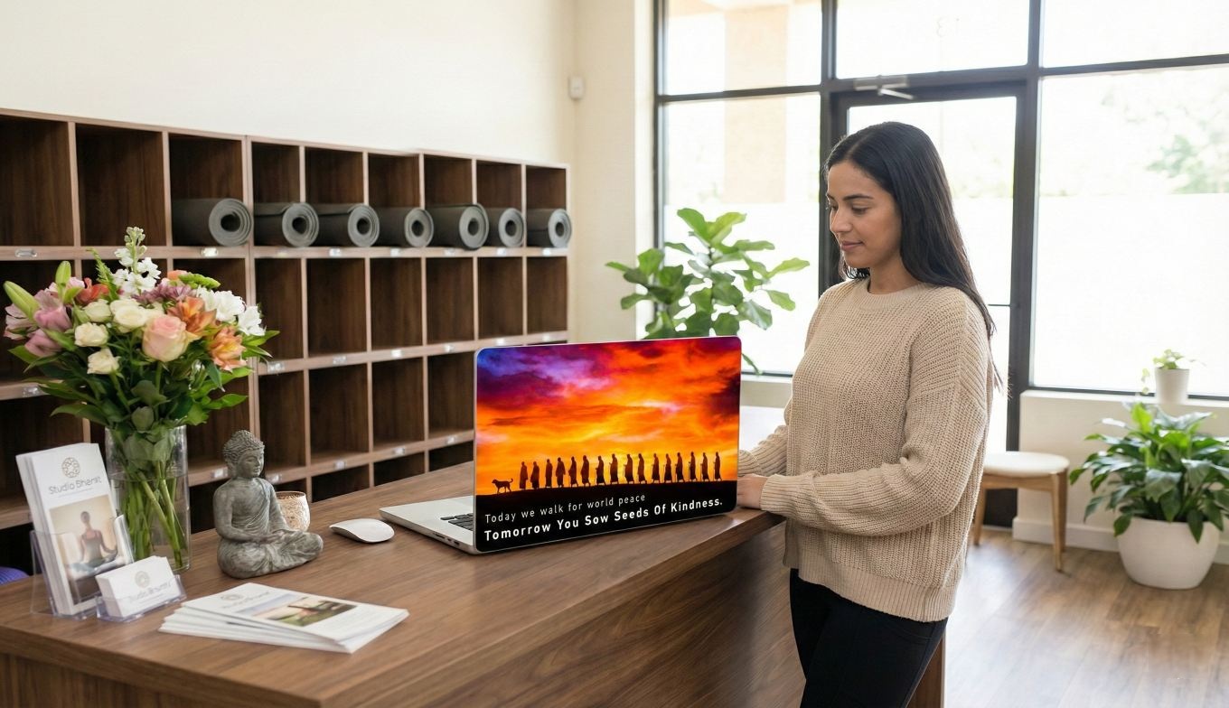 walk for peace laptop skin