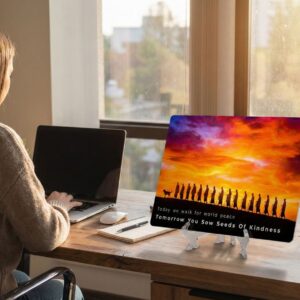 walk for peace 8"x6" desktop aluminum