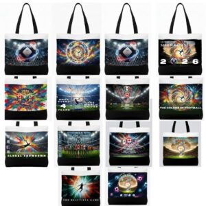 World Cup Large Canvas Tote Bags